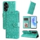 thumbnail image 1 of Funda tipo cartera FOXDOCK para Honor X50i 5G , diseño girasol en relieve, cuero PU, cierre magnético, soporte y tarjetero, 1 of 5