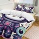 thumbnail image 2 of Astronaut Hello Kitty 3 Piece Sets Full/Queen Size - Reversible Microfiber Quilts with Shams Soft Lightweight Bedspread Coverlet Comforter for All Season Bed Sheets, 2 of 4