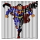 thumbnail image 1 of Cortina de ducha de Superman con ganchos, tamaño 60 x 72 pulgadas, 1 of 3