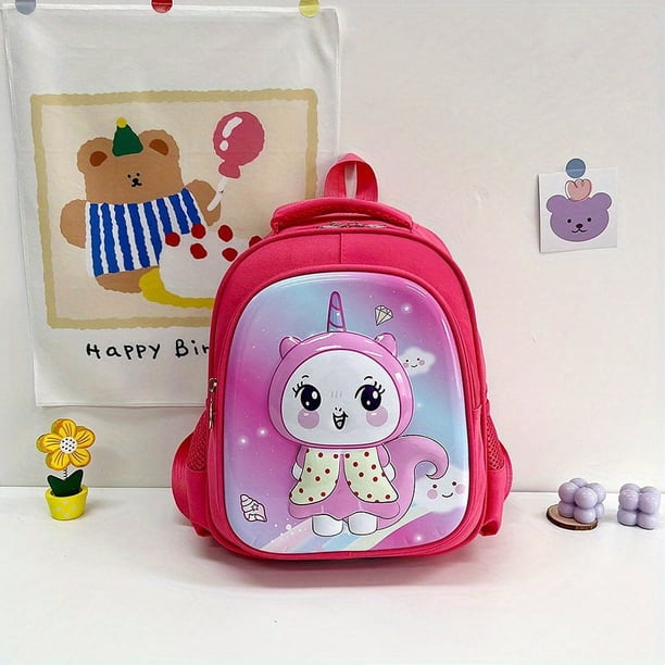 1pc Cute Animal Cartoon Pattern Backpack, Kindergarten Students Schoolbag, Small Animal Cute Cartoon Hard Shell Backpack, Waterproof Light Children's Schoolbag