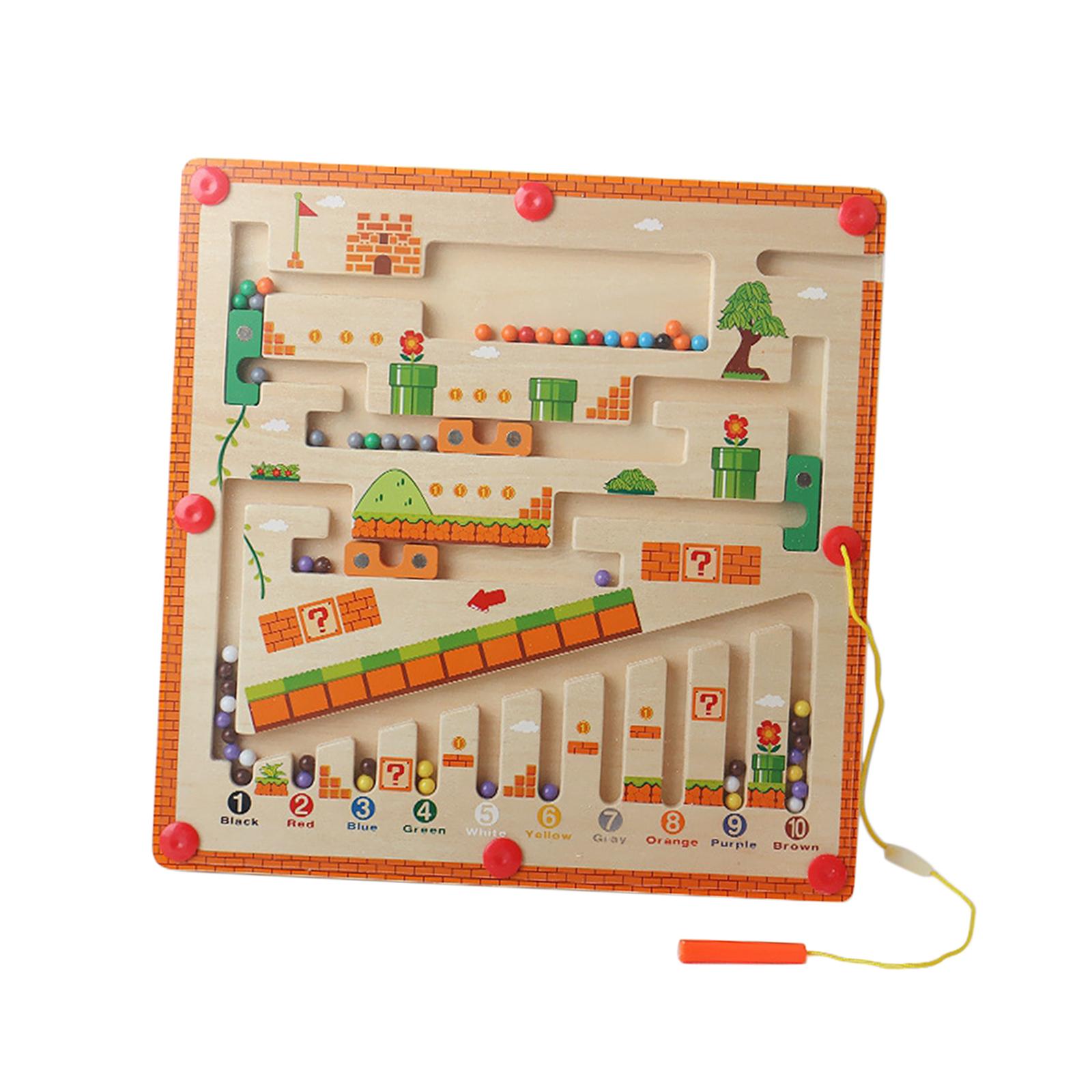 Magideal - Juego De Clasificación De Tablero De Laberinto De Clasificación De Colores Magnéticos Para Niños En Edad Preescolar, Niñas Y Niños