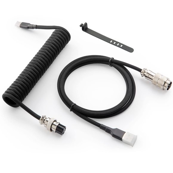 Cable de teclado GunmJo Pro Custom USB-C a USB-A de 1,5 m, negro