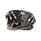 thumbnail image 3 of Pulsera gótica del brazalete del punk rock de la cabeza esquelética negra unisex del cráneo con la cadena, 3 of 3