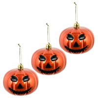 Magideal - 3 Calabazas Colgantes Para Halloween, Suministros Para Fiestas, Adornos Navideños, Bolas Colgantes Para Halloween, Decoración Del Hogar Al Aire Libre Naranja Nacarado