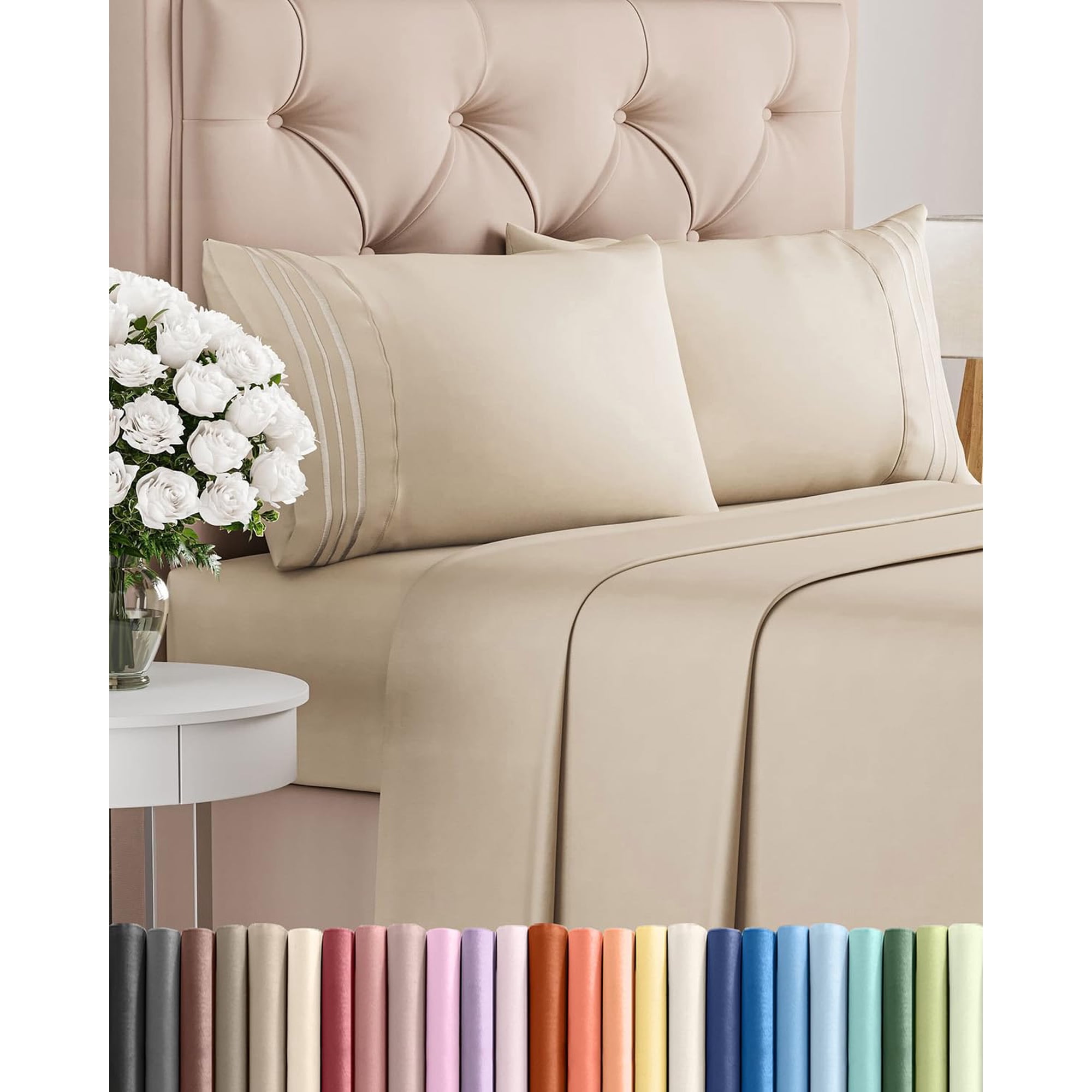 Juego De Sábanas Cgk Unlimited Queen Size Wheat, 4 Piezas