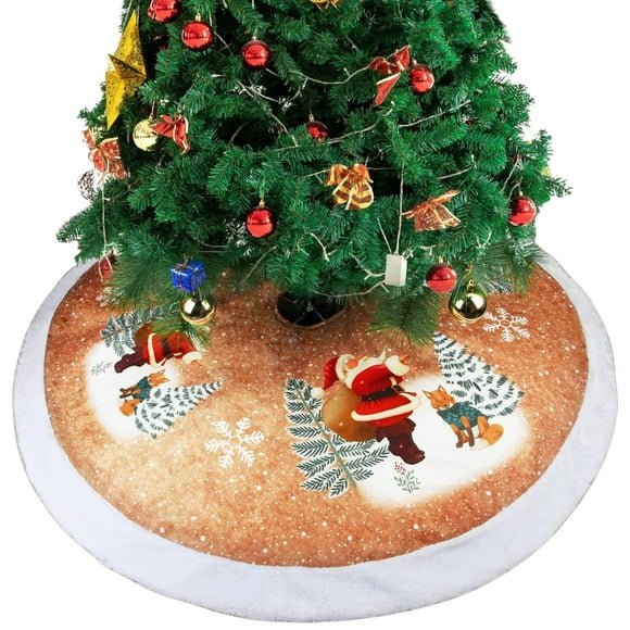 Faldón Navideño con Viejo Pascuero, Árbol y Zorro