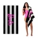 thumbnail image 1 of Toalla Franco Barbie Barbiecore a rayas blancas y negras 150x75 cm, 1 of 7