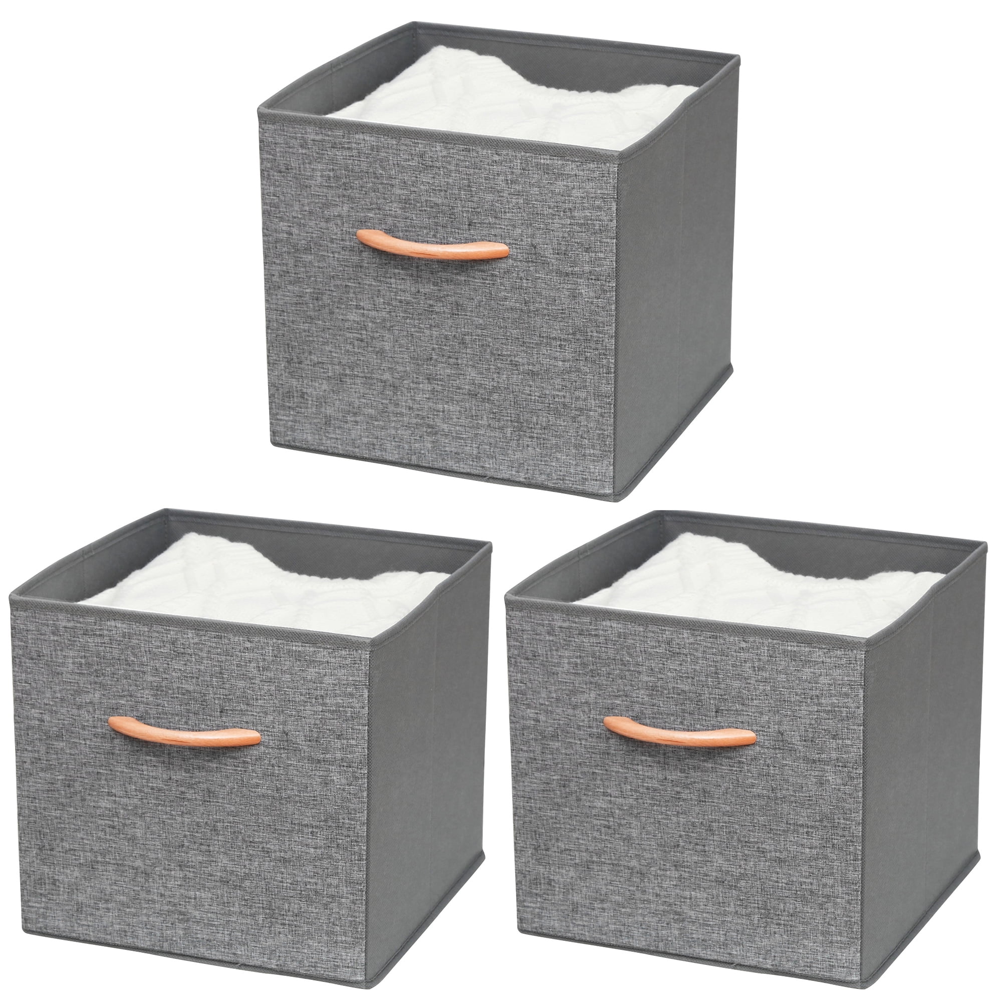 Carry All - Pack 3 Cajas Cubo Organizador Plegable Tela Closet Ropa Etc