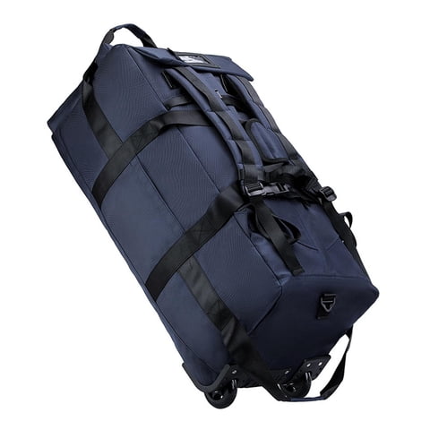 Magideal - Bolsa De Lona Con Ruedas Bolsa De Prenda Rodante Malura De Equipaje De Transporte Multifuncional Para Campamento Bolsa De Almacenamiento Picnic Viajan Azul