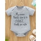 thumbnail image 4 of Lovely Baby Girls & Boys Romper "MY MOM THINKS " Print Crew Neck Bodysuit Onesies, 4 of 5