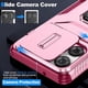 thumbnail image 4 of Funda Armada para Motorola Moto G Play 5G 2025 con Tapa Deslizante y Soporte Magnético Giratorio Rosa, 4 of 5