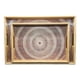 thumbnail image 2 of Set 2 Bandeja De Ratan Cesta Tejida Diseño Circulos marron claro, 2 of 4