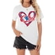 thumbnail image 1 of Camiseta de béisbol Talovee para mujer Game Day, casual, blanca, 1 of 4