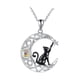 thumbnail image 2 of Collar De Gato Negro Y Luna Creciente Para San Valentín, Aniversario Y Cumpleaños., 2 of 5