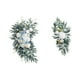 thumbnail image 1 of 2 Piezas Arco De Boda Flores Moderno Hecho A Mano Hojas Verdes Guirnalda De Flores Azul, 1 of 3