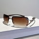 thumbnail image 1 of Y2K Rimless Sunglasses For Women Men Gradient Lens Glasses Futuristic Rhinestone Decor Eyewear For Driving Beach, UV 400, 1 of 3