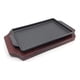 thumbnail image 3 of Platos De Fierro Fundido 25*15cm Con Base De Madera Ideal Para Preparaciones Calientes Parrila, 3 of 4