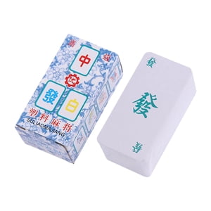 Bothyi - Mahjong Chino Tradicional Mahjong De Porcelana Azul Y Blanca Mahjong Chino