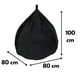 thumbnail image 3 of Pouf Pera Negro Felpa 100x80x80 cm, 3 of 3