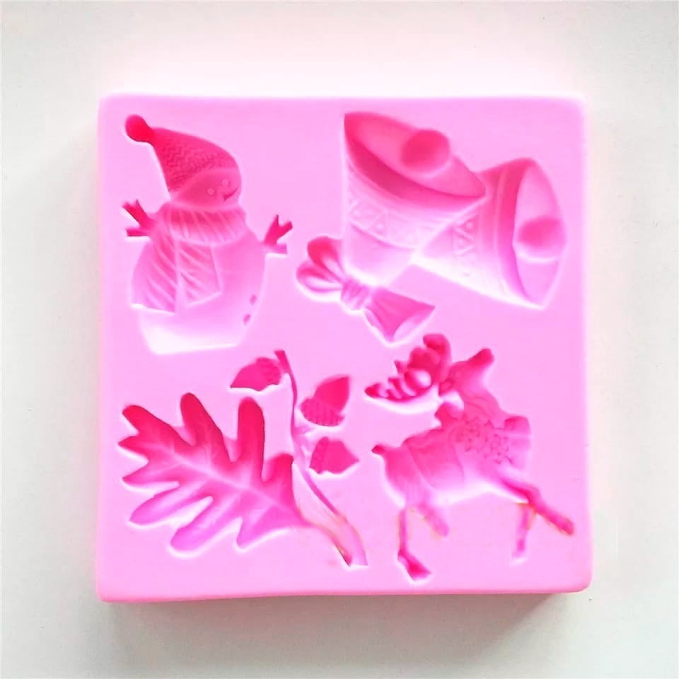 Genérico - Molde De Silicona Molde Campanas Molde Fondant Reno Bellota