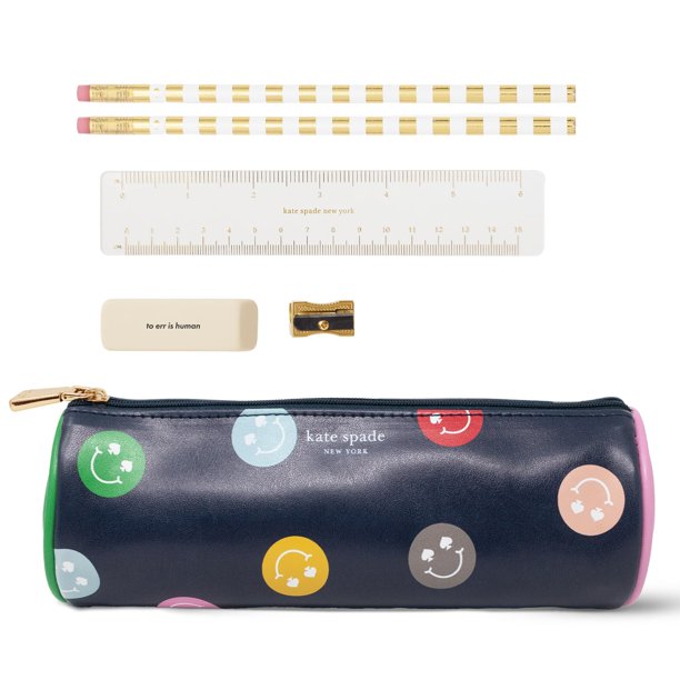 Estuche de lápices y bolígrafos Kate Spade New York con diseño Smiley - Útiles de oficina
