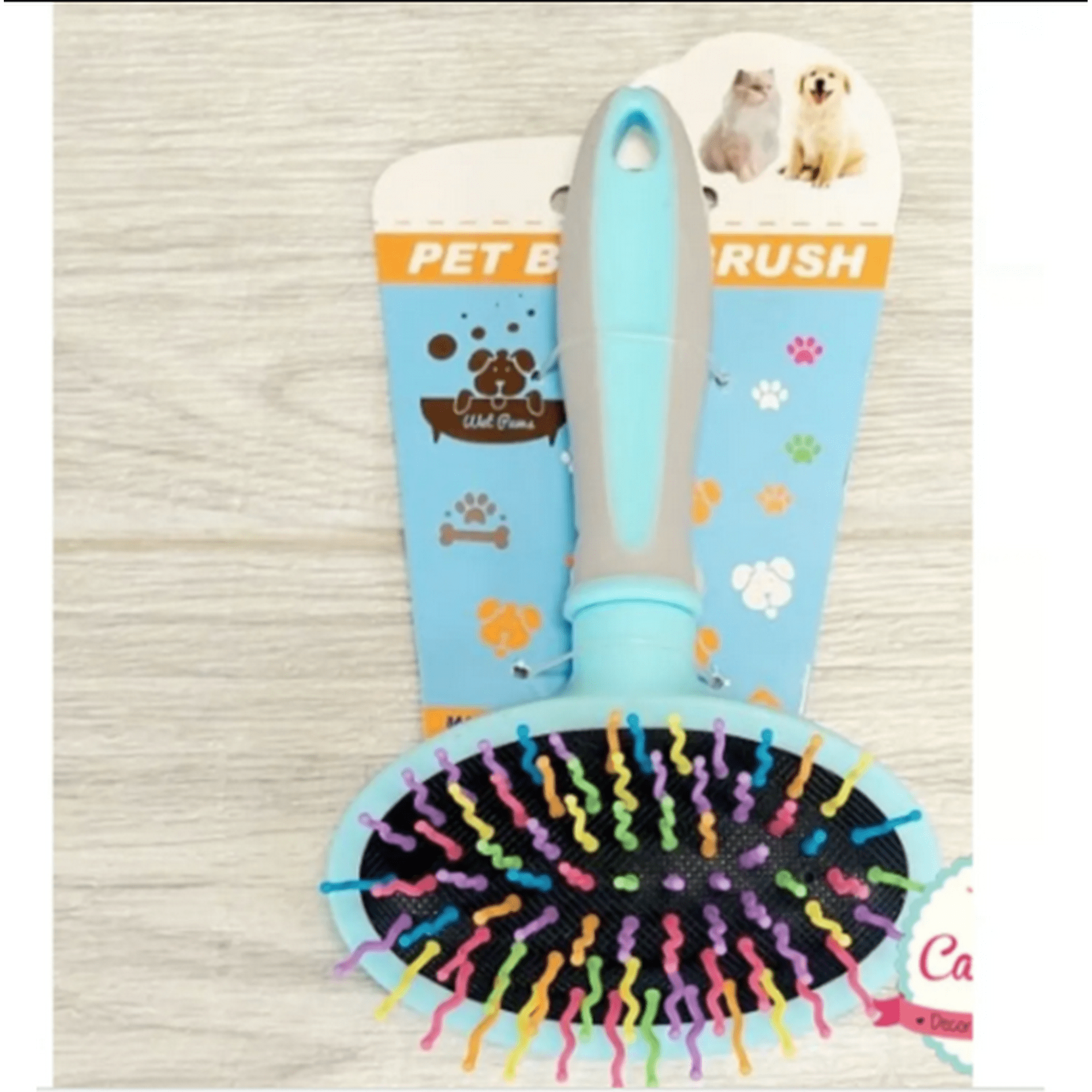 Genérico - Cepillo Para Mascotas Con Cerdas Multicolor Ovalado