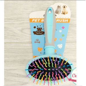 Genérico - Cepillo Para Mascotas Con Cerdas Multicolor Ovalado