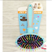 Genérico - Cepillo Para Mascotas Con Cerdas Multicolor Ovalado