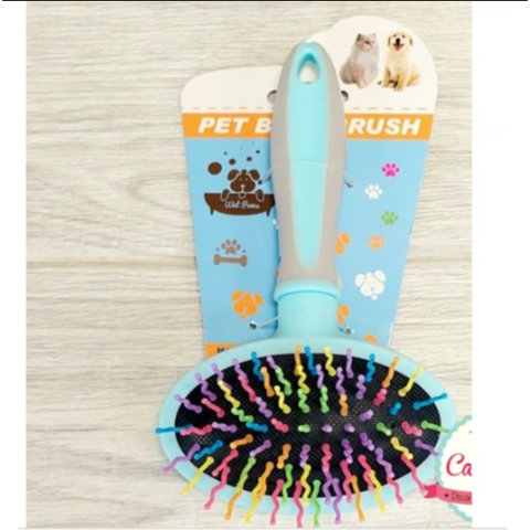 Genérico - Cepillo Para Mascotas Con Cerdas Multicolor Ovalado