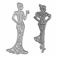 Vestido Cutting Die Hgsalk Metal, 2 Unidades, Para Mujer