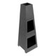 thumbnail image 1 of Chimenea Nordic Exterior Acero Negro 40x40x120cm, 1 of 4