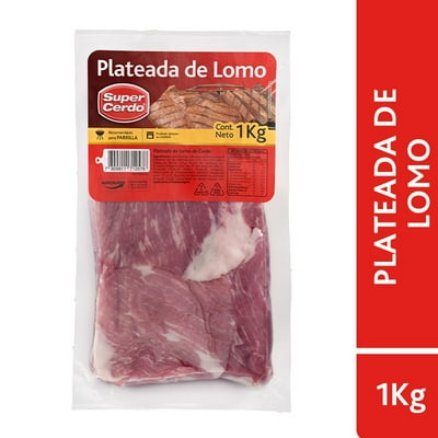 Plateada De Lomo De Cerdo 1 Kg Super Cerdo