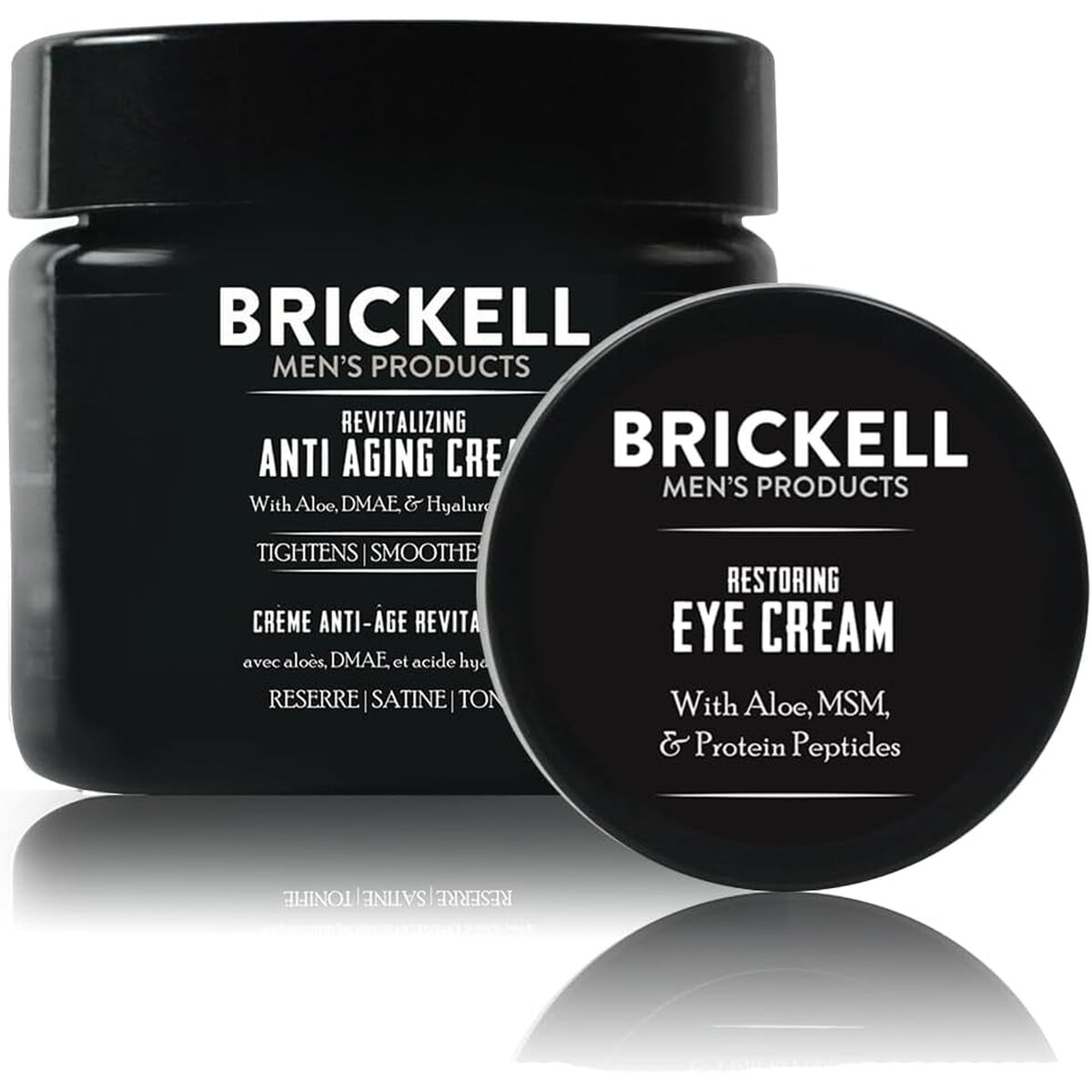 Brickell Men's Products - Set Antiedad Brickell Hombre Crema Antiarrugas Ojos 2x2in