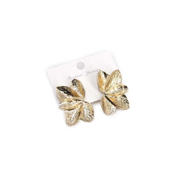 Aros De Acero Inoxidable Diseño otoñal Elegante dorado Talla Única