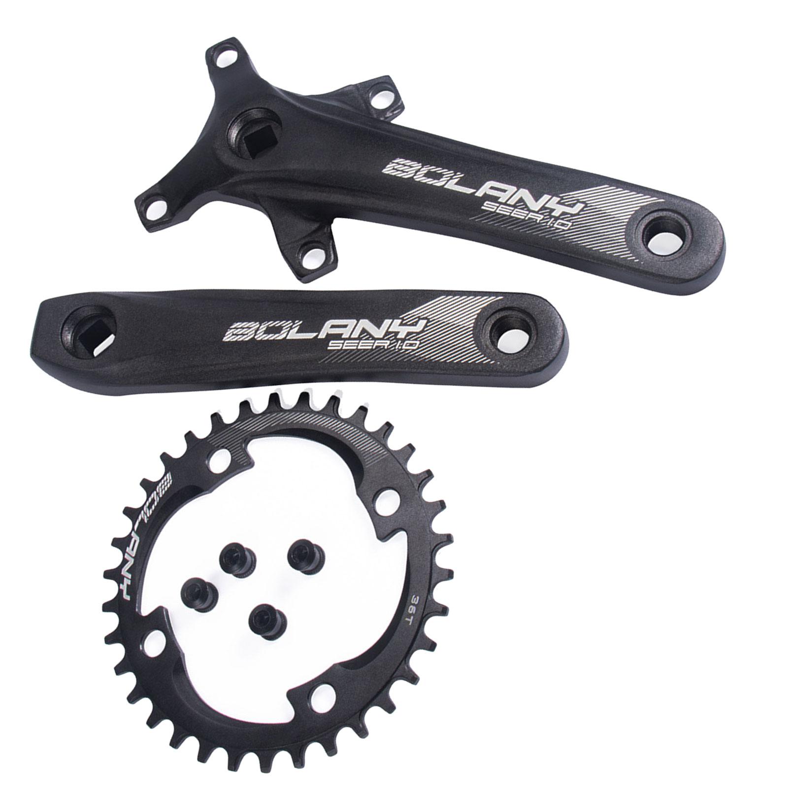 Magideal - Juego De Bielas Para Bicicleta De Montaña, Juego De Brazos De Manivela De Bicicleta, 104 Bcd, Juego De Bielas Cónicas Cuadradas, Juego De Bielas, Jueg , 34T 17Cmx14.2Cm