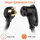 thumbnail image 2 of Cable de extensión para secadora Deeklify 7,6 m 30 A calibre 10/4 negro, 2 of 9