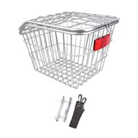 Magideal - Cesta Trasera Para Bicicleta, Cesta De Alambre Ligera Para Bicicleta Con Correa, Estante De Carga Para Bicicleta Para Senderismo, La Mayoría De Los Es