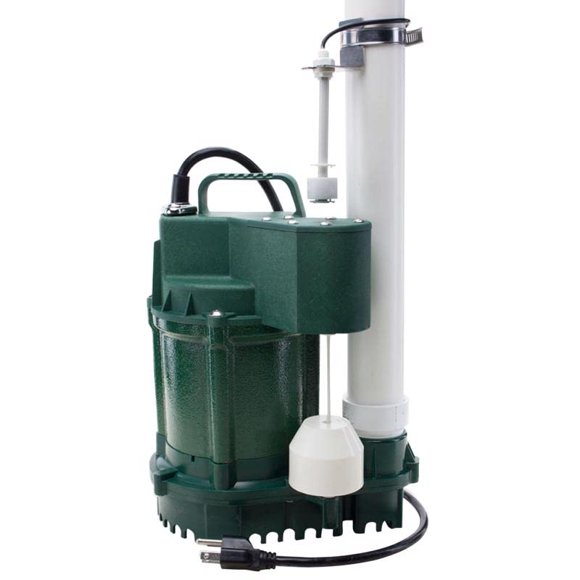 Bomba de Sump Zoeller 3/4 HP 80 GPM Hierro Fundido Flotador Vertical