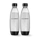 thumbnail image 1 of Botellas de carbonatación Sodastream, 1 litro (paquete de 2), color negro, 1 of 4