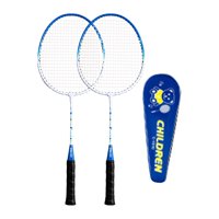 Magideal - Raqueta De Bádminton Deportiva De 2 Uds., Raquetas Dobles Con Estuche De Transporte, Juguetes Interactivos Para Padres E Hijos, Accesorio De Bádminton , Azul