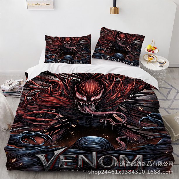 Venom Bedding Set Duvet/Comforte Cover Soft Pillowcases Twin Full3-Piece Bedding Set