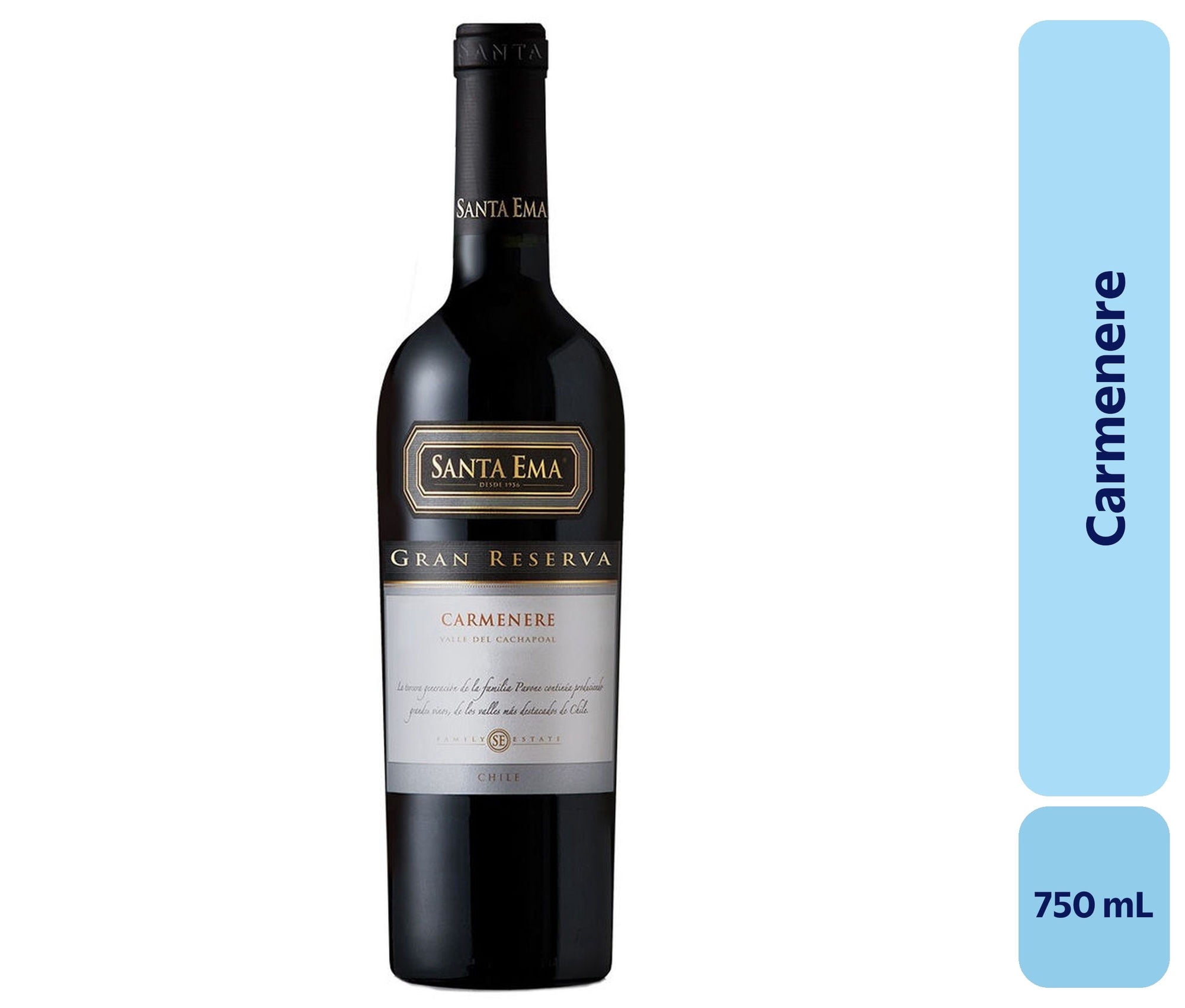 Vino Carménère Botella 750 mL Santa Ema
