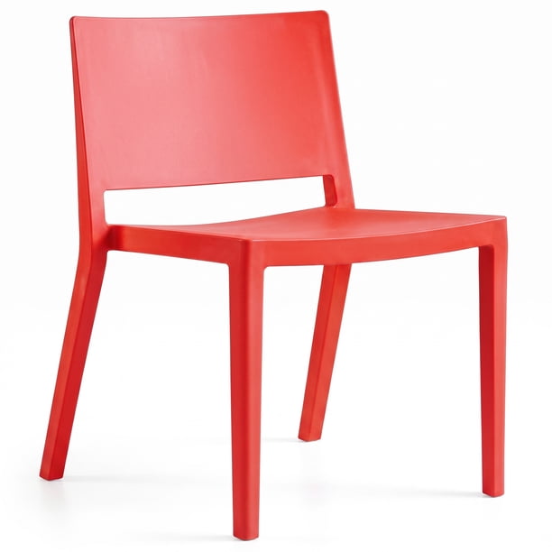 Silla polipropileno para Terraza y Comedor Modelo Nuo color Rojo - Apilable, con Filtro UV