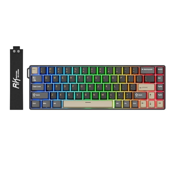 Teclado Gamer Royal Kludge RK68 HE Phantom sw mint magnético / US