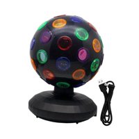 Bothyi - Lámpara De Bola De Discoteca Luz Estroboscópica Led Rgb Portátil Para Escenarios Sala Feliz Cumpleaños Negro