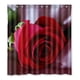 thumbnail image 1 of Cortina de ducha con diseño de rosas rojas y ganchos, tamaño 66 x 72 pulgadas, 1 of 3