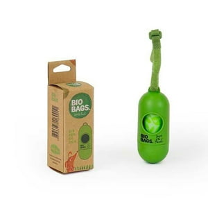 Biobags - Dispensador De Bolsas Con 15 Bolsas Compostables De Caca Perro