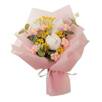 Bothyi - Flores Tejidas Ramo De Flores Artificiales Ramo De Flores De Ganchillo Tulipanes