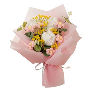 Bothyi - Flores Tejidas Ramo De Flores Artificiales Ramo De Flores De Ganchillo Tulipanes