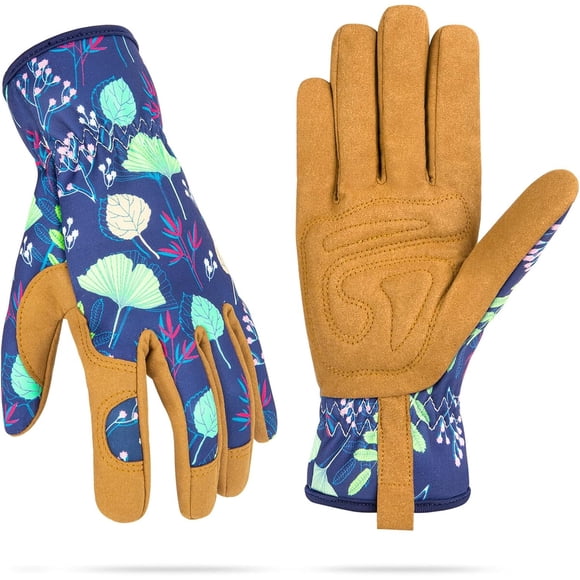 Guantes Jardinera Mujer Cuero Microfibra Antideslizante